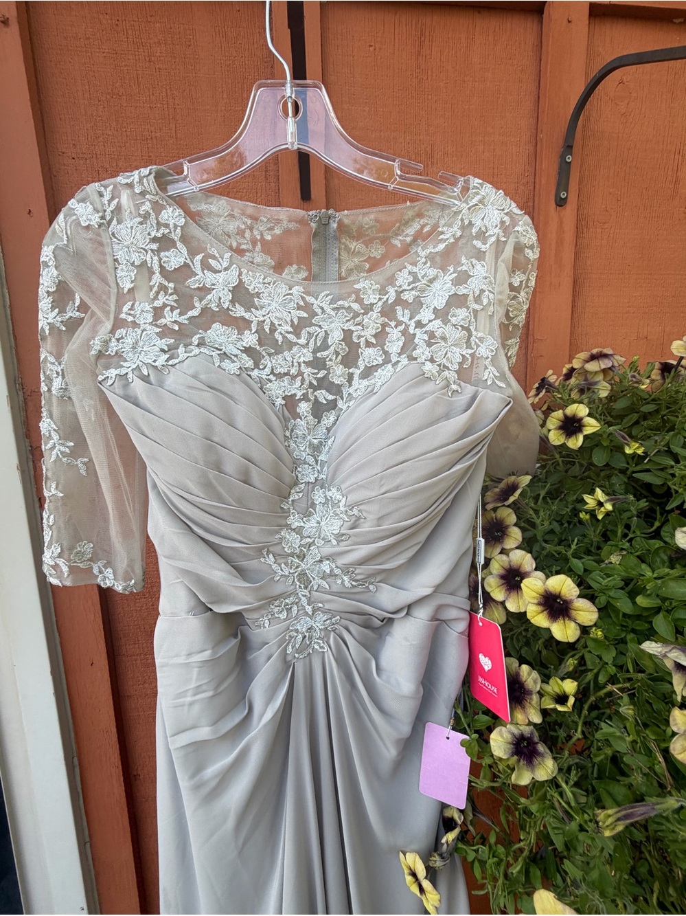 JJs HOUSE NWT Lace-Detail Evening Dress - Picture 4 of 12